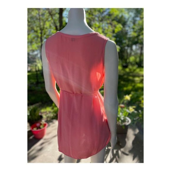 Thyme Maternity Tunic Tank Top V Neck Tie Waist Sz S - Picture 10 of 15